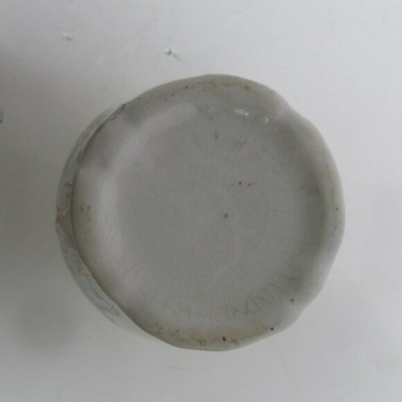 Antique Edwardian Ironstone Tooth Brush Holder Yellow Pink Home Decor Victorian - Picture 6 of 6